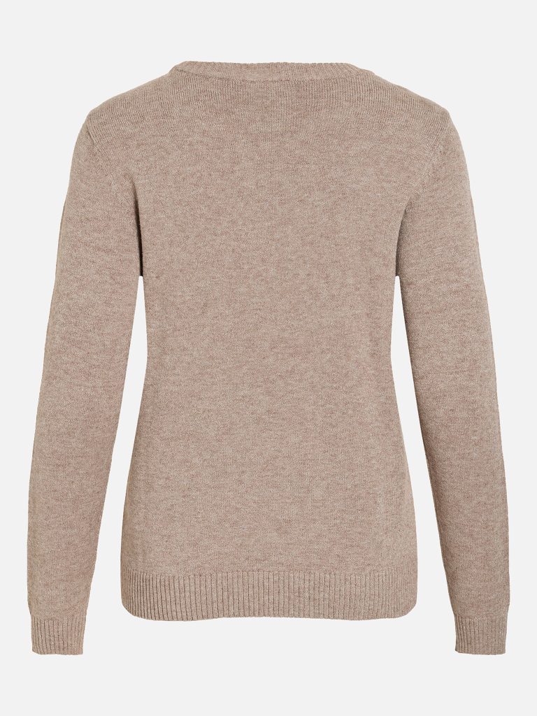 VIRIL ONECK LS KNIT TOP FALCON MELANGE