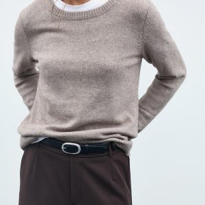 VIRIL ONECK LS  KNIT TOP FALCON MELANGE – Image 4