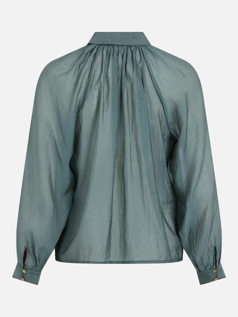 VINABIA LS ROUNDED COLLAR SHIRT BALSAM GREEN