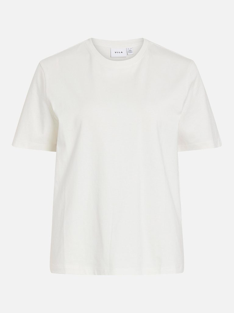 VILURA ONECK SS BACK PRINT TSHIRT SNOW WHITE
