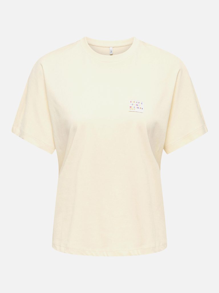 ONLCAMI SS PATCH TOP BIRCH
