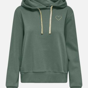 ONLNOLI LS HEART HOOD LAUREL WREATH - Image 1