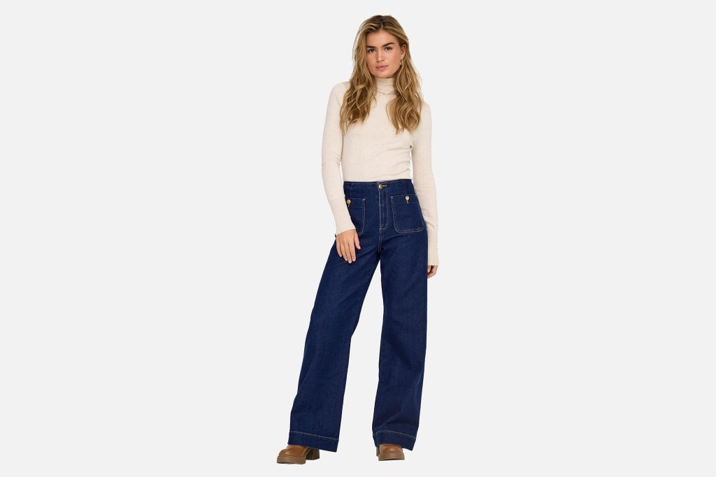 ONLMADELINE HW WD POCKET DNM DARK BLUE L32