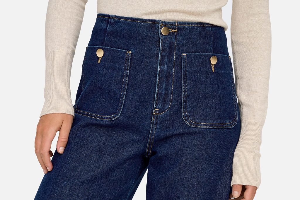 ONLMADELINE HW WD POCKET DNM DARK BLUE L32