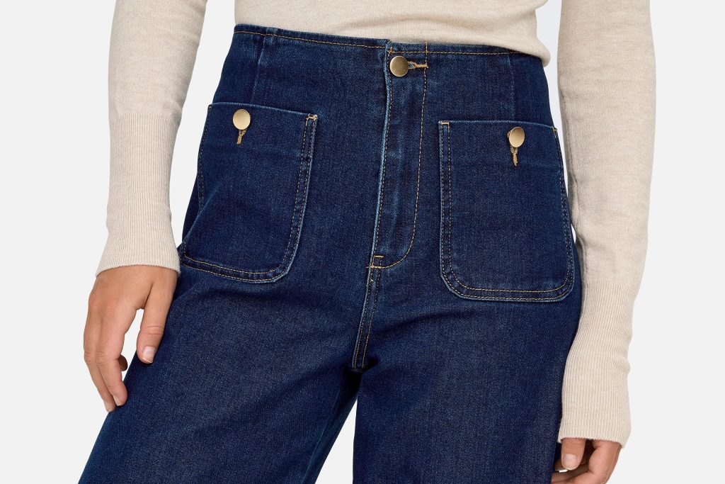 ONLMADELINE HW WD POCKET DNM DARK BLUE L30