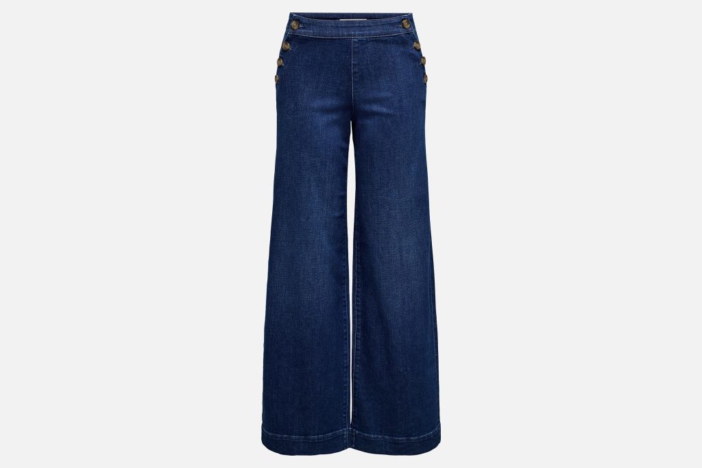 ONLMADISON HW BUTTON WIDE DNM DARK MED BLUE L32
