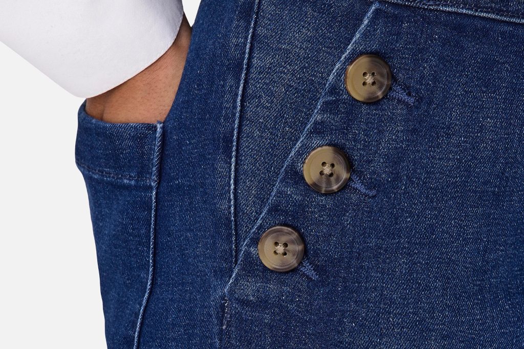 ONLMADISON HW BUTTON WIDE DNM DARK MED BLUE L32