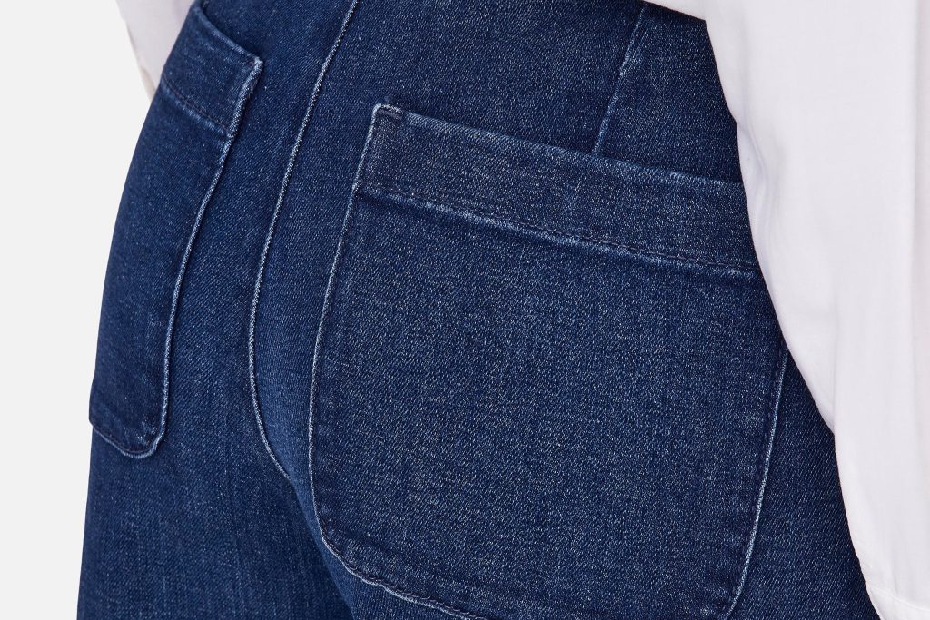 ONLMADISON HW BUTTON WIDE DNM DARK MED BLUE L32