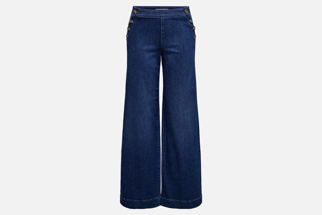 ONLMADISON HW BUTTON WIDE DNM DK MED BLUE L30
