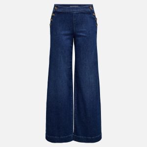 ONLMADISON HW BUTTON WIDE DNM DK MED BLUE L30 – Image 1