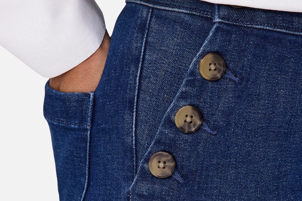 ONLMADISON HW BUTTON WIDE DNM DK MED BLUE L30