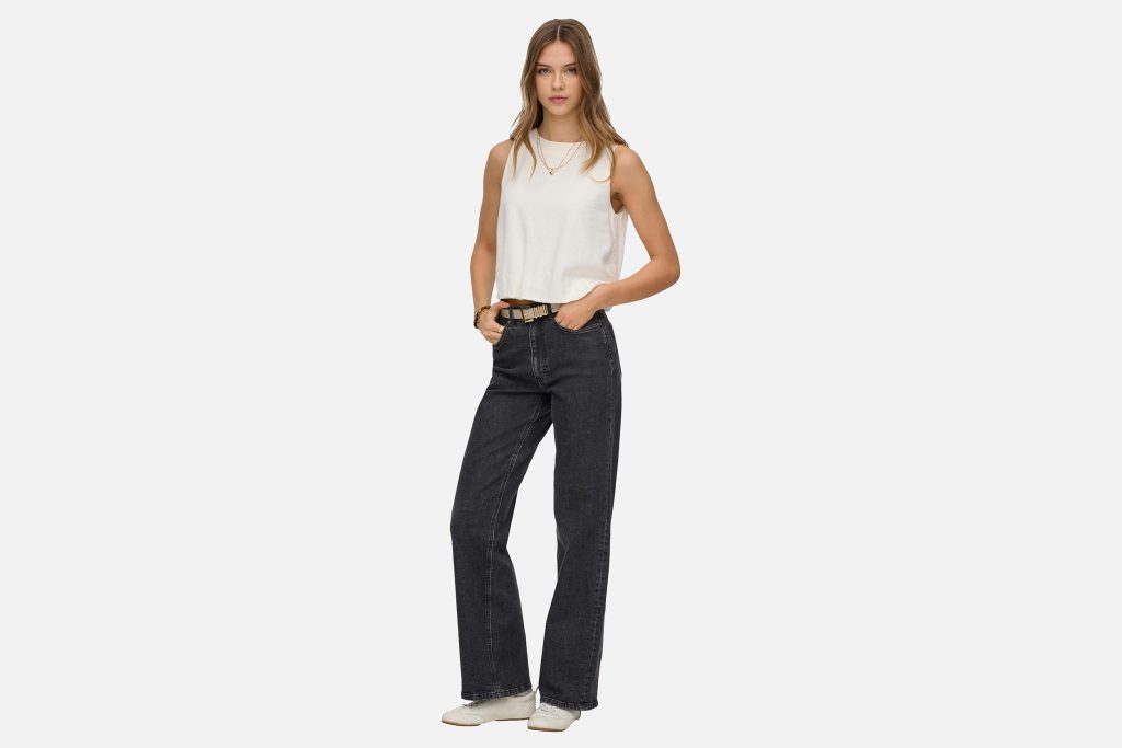 ONLJUICY HW WIDE LEG DNM BLACK DENIM L30