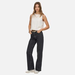 ONLJUICY HW WIDE LEG DNM BLACK DENIM L30 - Image 4