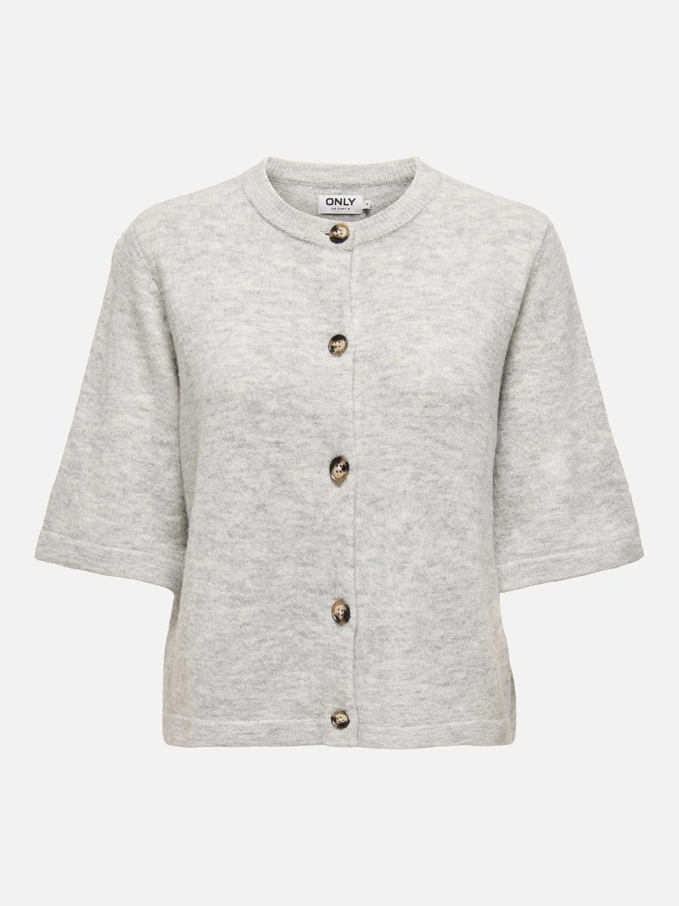 ONLCAMILLA SS CARDIGAN KNT LIGHT GREY MELANGE