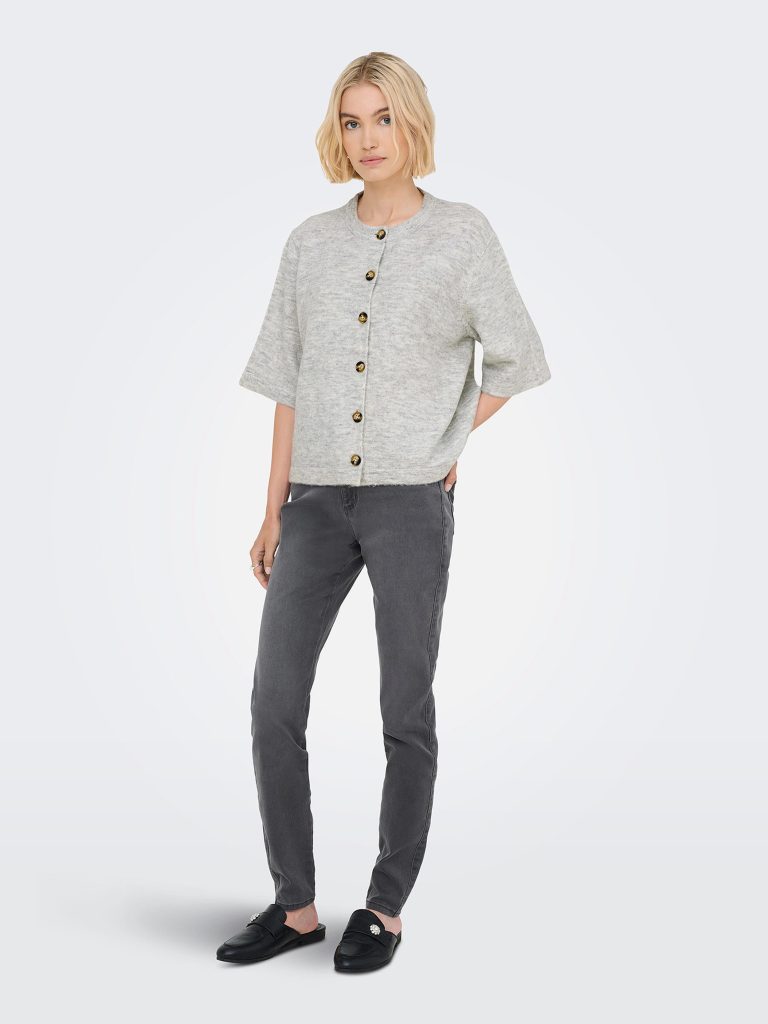 ONLCAMILLA SS CARDIGAN KNT LIGHT GREY MELANGE