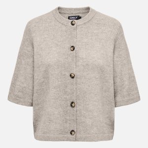 ONLCAMILLA SS CARDIGAN KNT PUMICE STONE - Image 1