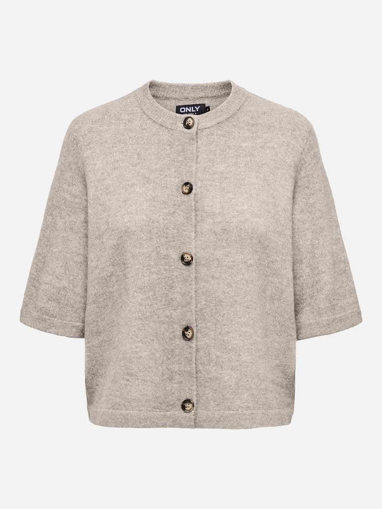 ONLCAMILLA SS CARDIGAN KNT PUMICE STONE