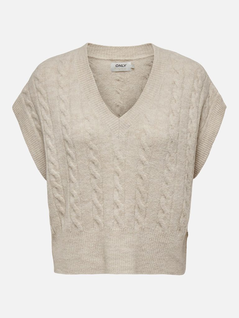 ONLMELODY VEST KNT NOOS OATMEAL MELANGE