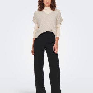 ONLMELODY VEST KNT NOOS OATMEAL MELANGE – Image 3