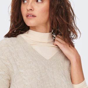 ONLMELODY VEST KNT NOOS OATMEAL MELANGE – Image 5