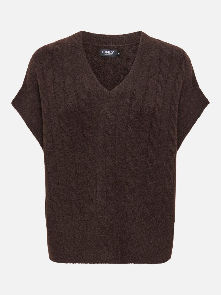 ONLMELODY VEST KNT NOOS COFFEE BEAN MELANGE