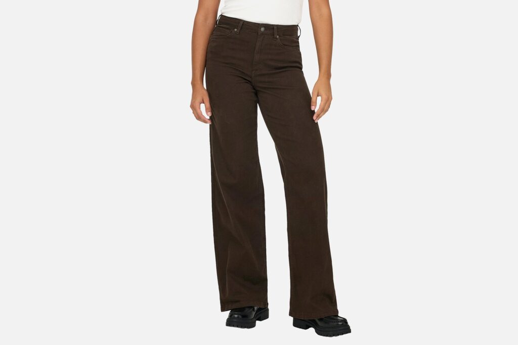 ONLMADISON BLUSH HW WIDE DARK BROWN DENIM L32