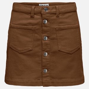 ONLAMAZING GLOBAL HW CORD SKIRT BISON – Image 1