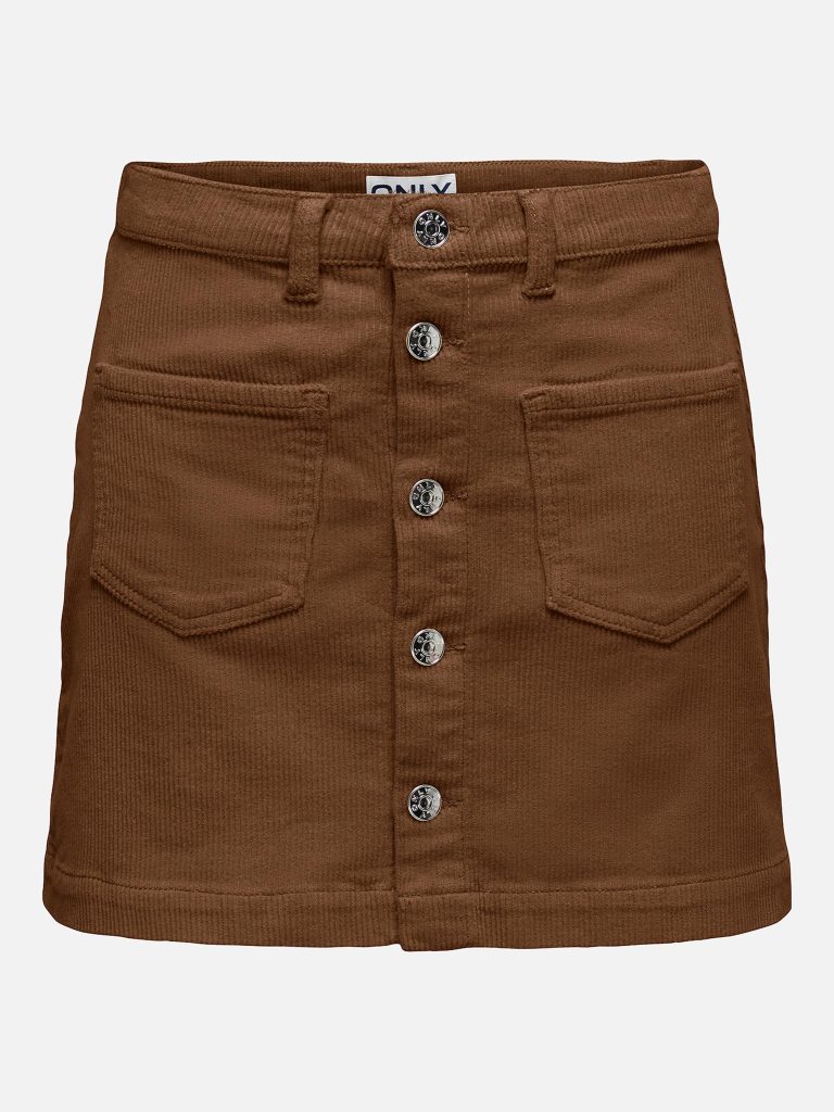 ONLAMAZING GLOBAL HW CORD SKIRT BISON