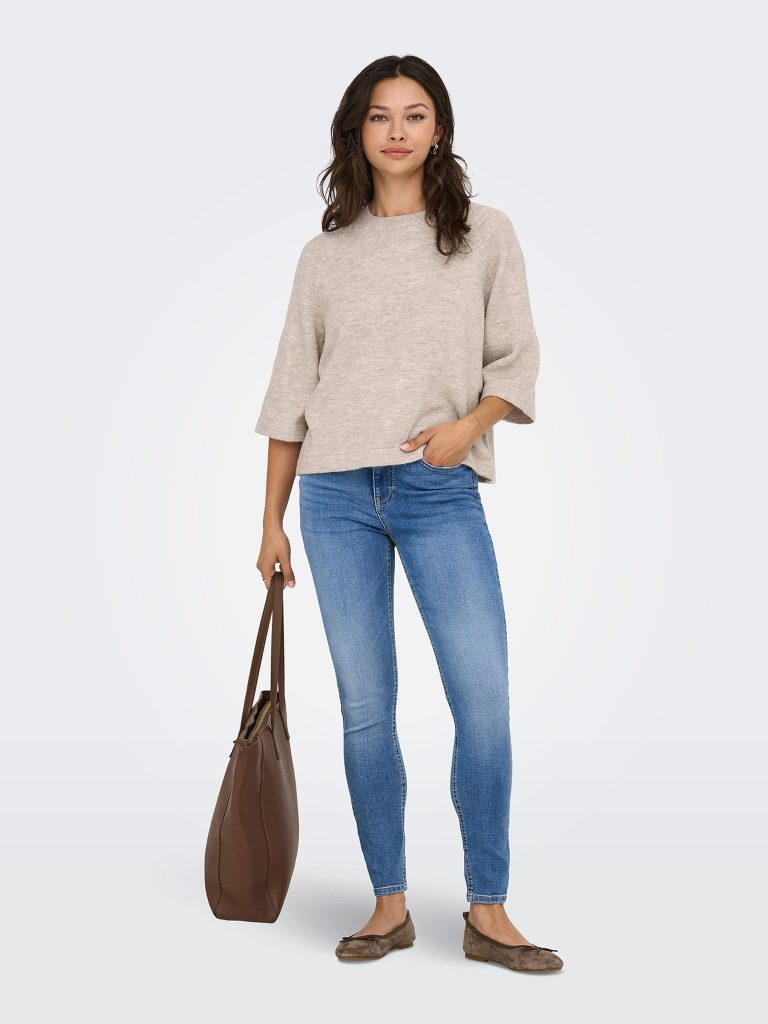 ONLSIMONI 34 PULLOVER KNT PUMICE STONE