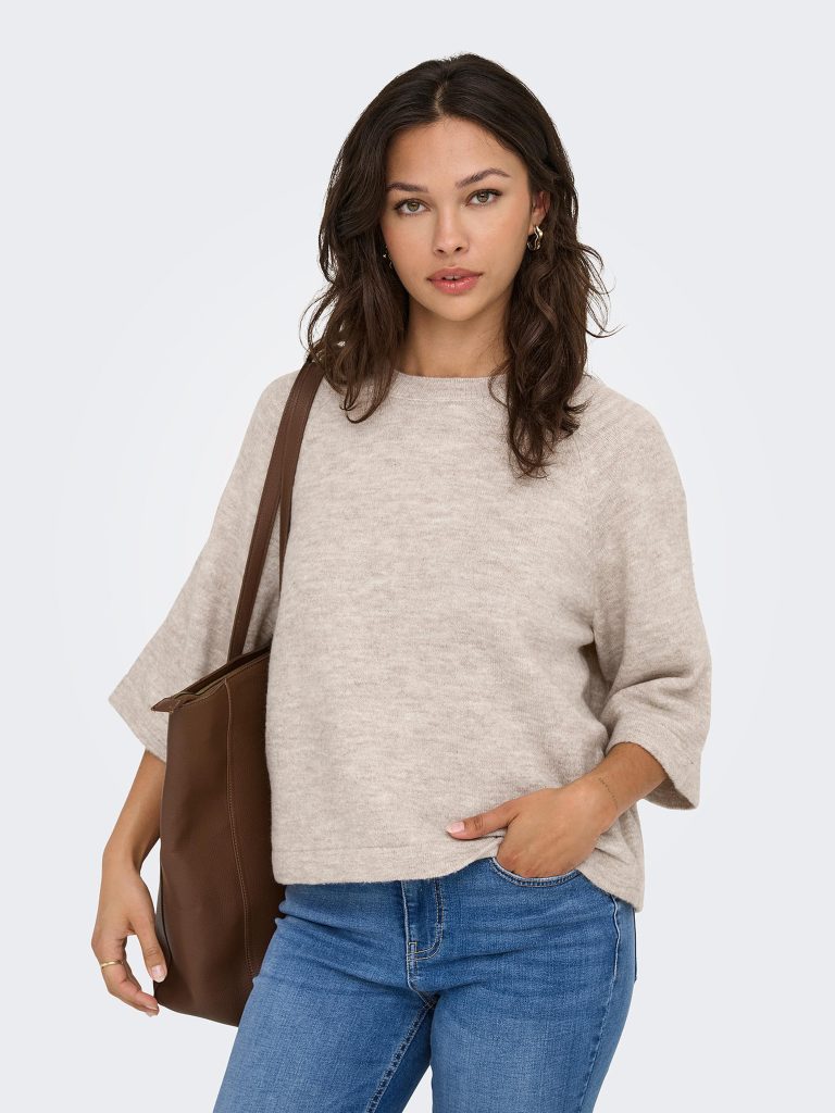 ONLSIMONI 34 PULLOVER KNT PUMICE STONE