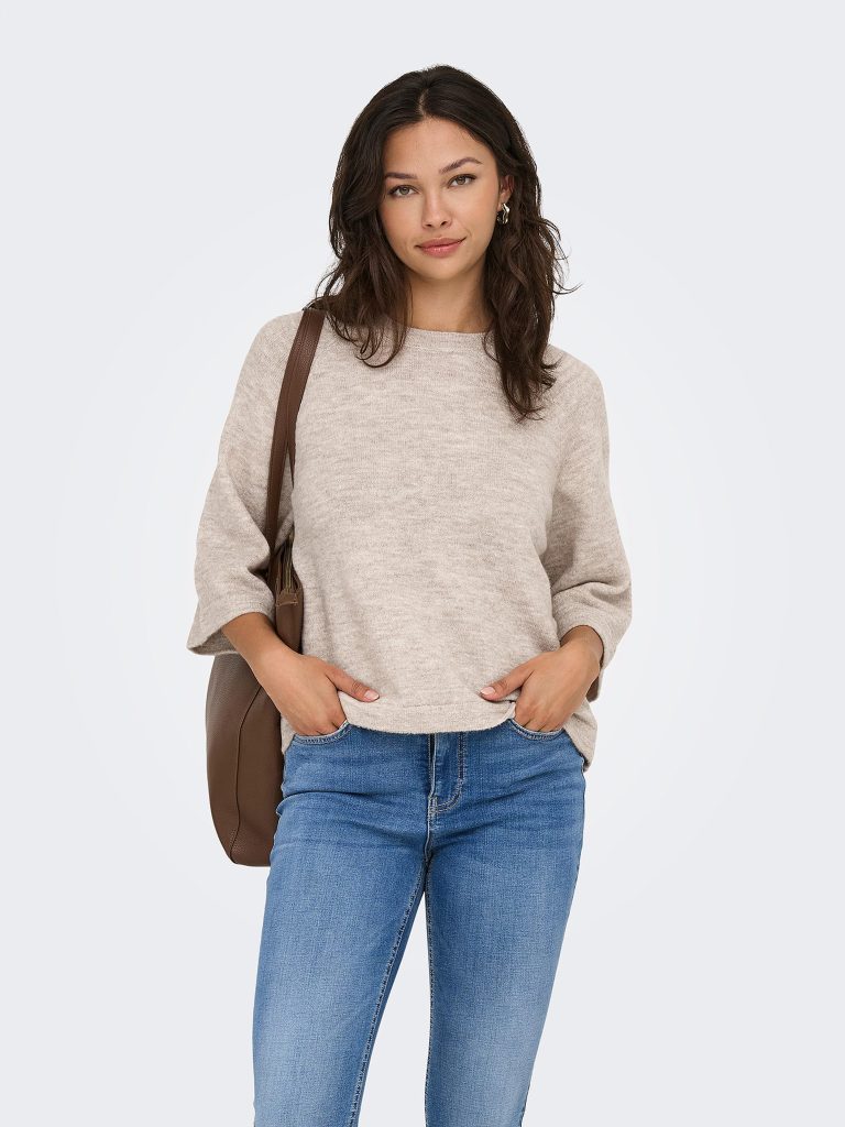 ONLSIMONI 34 PULLOVER KNT PUMICE STONE