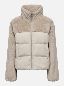 ONLWANJA FUR PUFFER MIX JACKET MOONBEAM