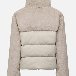 ONLWANJA FUR PUFFER MIX JACKET MOONBEAM - Image 2