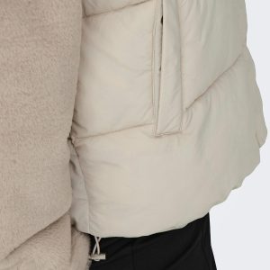 ONLWANJA FUR PUFFER MIX JACKET MOONBEAM - Image 5