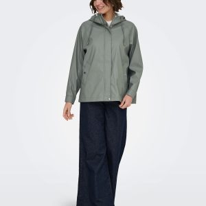 ONLELISA SHORT RAINCOAT CASTOR GRAY - Image 3