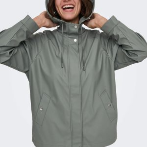 ONLELISA SHORT RAINCOAT CASTOR GRAY - Image 4