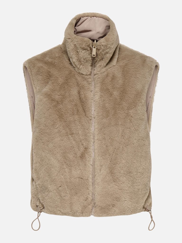 ONLDANA FAUX FUR REVWAISTCOAT MINK