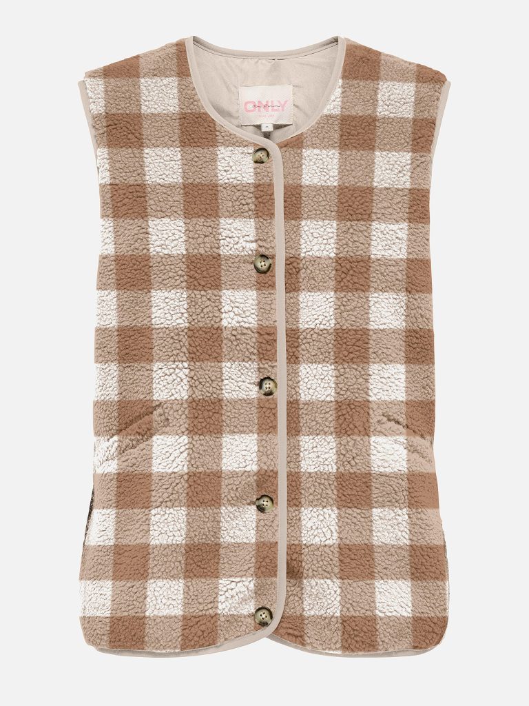 ONLBABY TEDDY VEST PNT PUMICE STONE