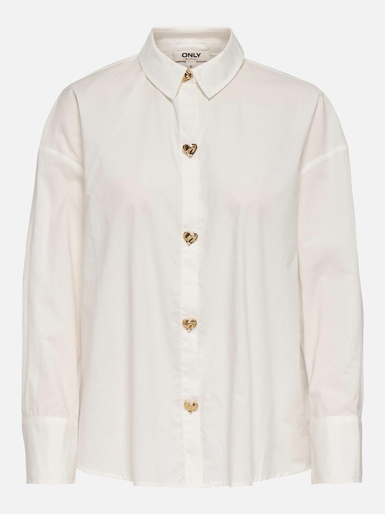 ONLKIRI BUTTON DETAIL LS SHIRT CLOUD DANCER