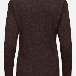 JDYNEW BEHAVE LS GLITTER PULLOVER CHOCOLATE BROWN – Image 2