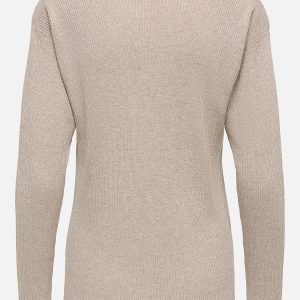 JDYNEW BEHAVE LS GLITTER PULLOVER PLAZZA TAUPE – Image 2