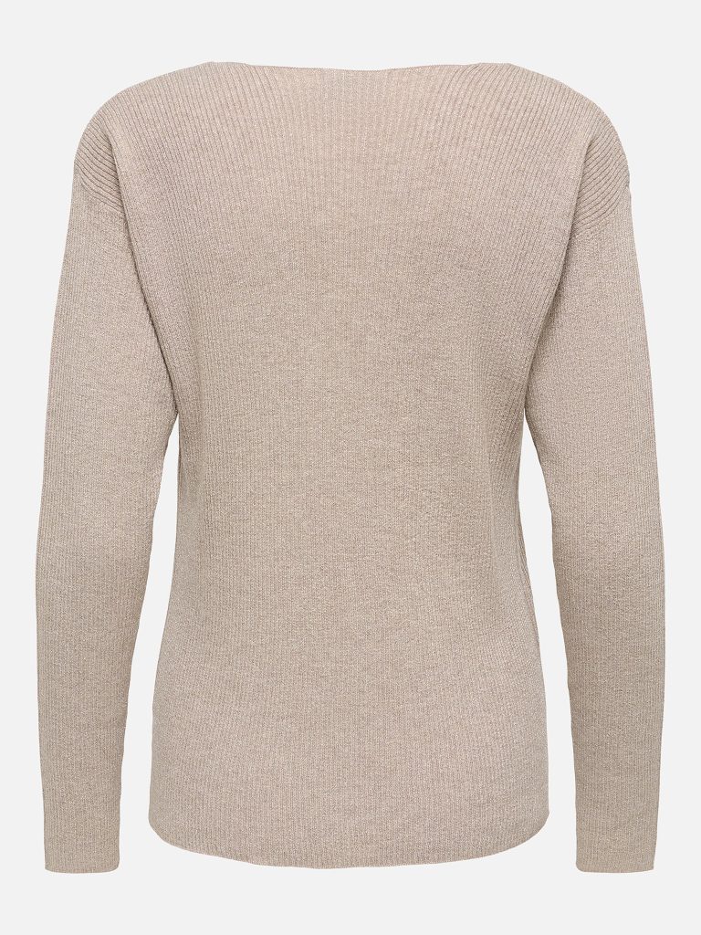JDYNEW BEHAVE LS GLITTER PULLOVER PLAZZA TAUPE