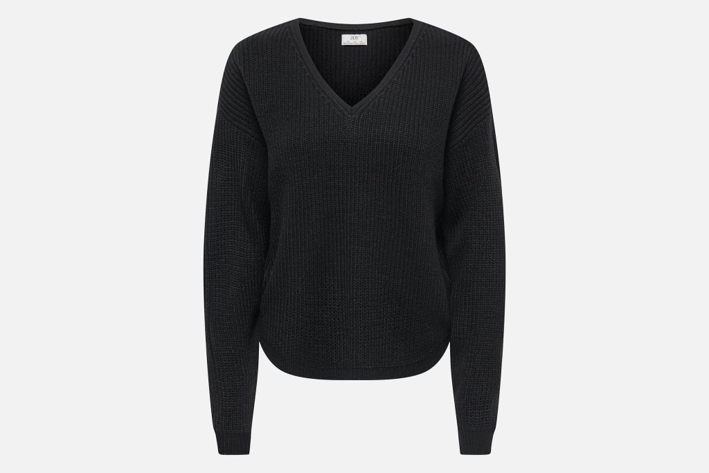 JDYEVIE LS VNECK PULLOVER KNT BLACK