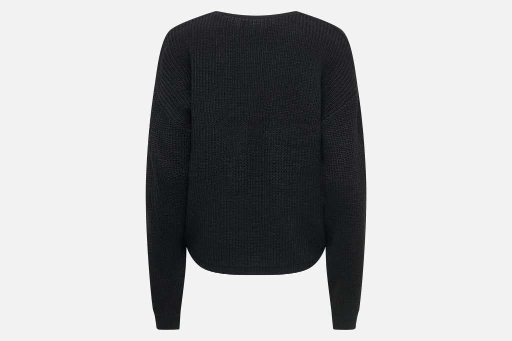 JDYEVIE LS VNECK PULLOVER KNT BLACK