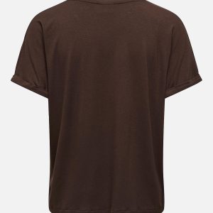 JDYSISSY SS VNECK TOP JRS COFFEE BEAN - Image 2