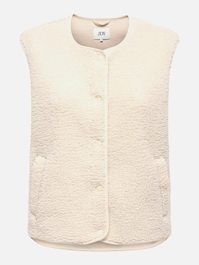 JDYSIMINA TEDDY WAISTCOAT PUMICE STONE