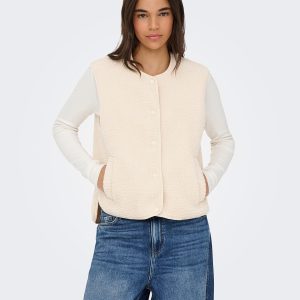 JDYSIMINA TEDDY WAISTCOAT PUMICE STONE - Image 4