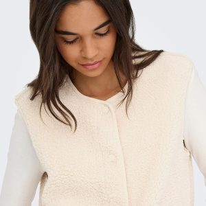 JDYSIMINA TEDDY WAISTCOAT PUMICE STONE - Image 5