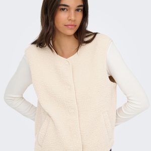 JDYSIMINA TEDDY WAISTCOAT PUMICE STONE - Image 6