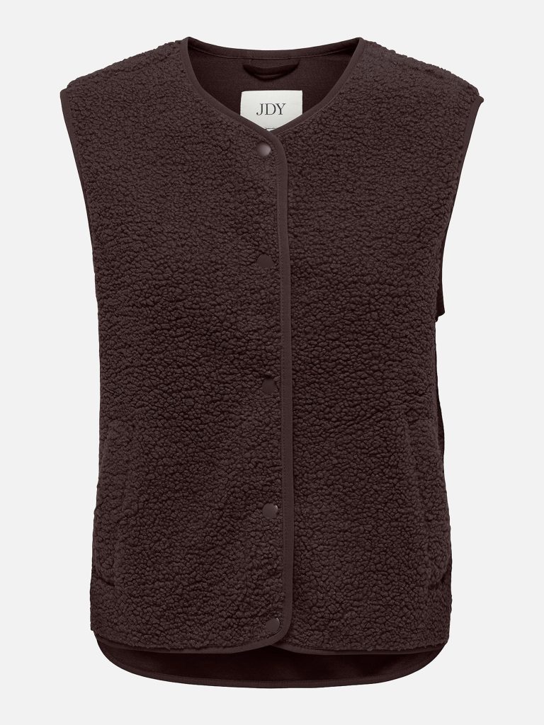 JDYSIMINA TEDDY WAISTCOAT CHOCOLATE TORTE